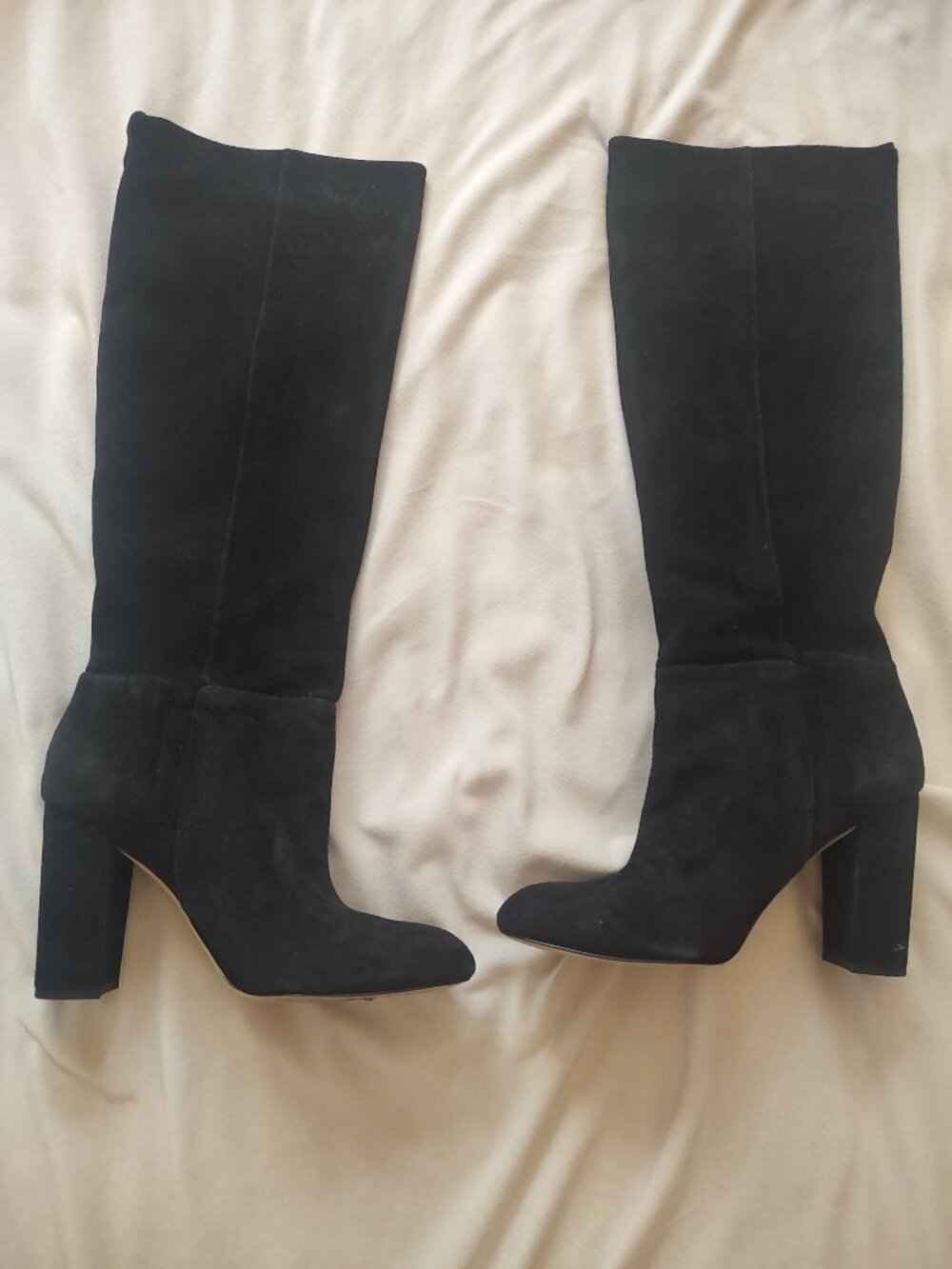 Sam Edelman Caprice, Black Suede Tall Boots Size 8M